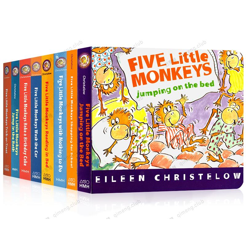 经典绘本 五只小猴Five little monkey全套7册PDF和音频