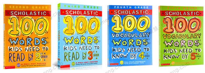 学乐出版的小朋友单词游戏书《100 words kids need to read》G2-G5