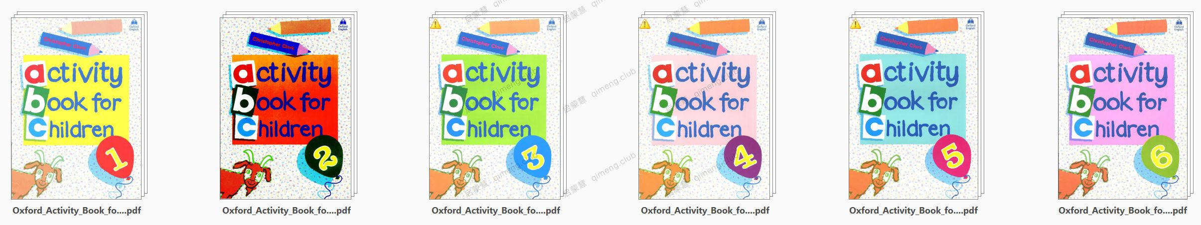 牛津活动书《Activity Book for Children》1-6 帮助孩子们学习词汇/语法