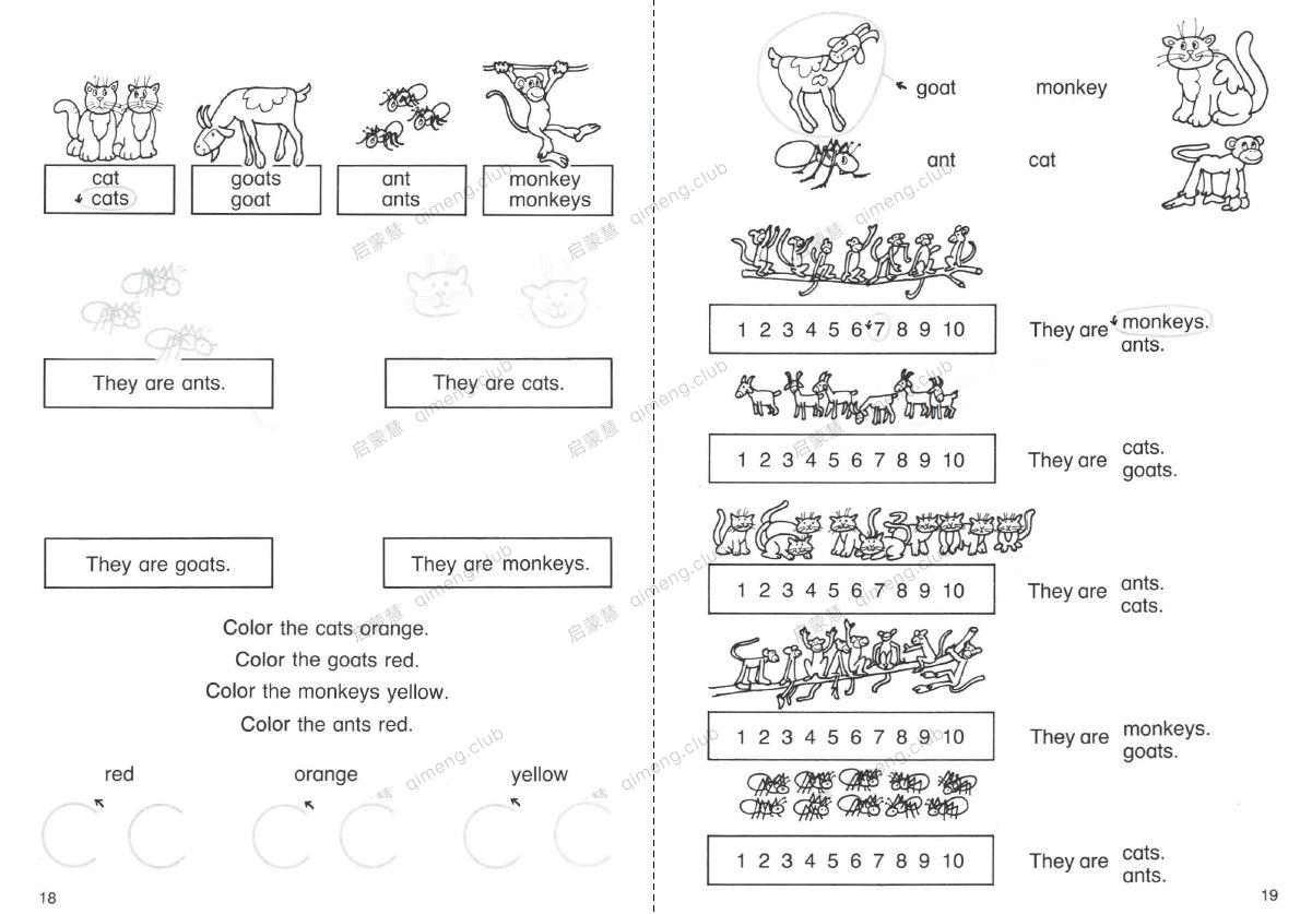 牛津活动书《Activity Book for Children》1-6 帮助孩子们学习词汇/语法