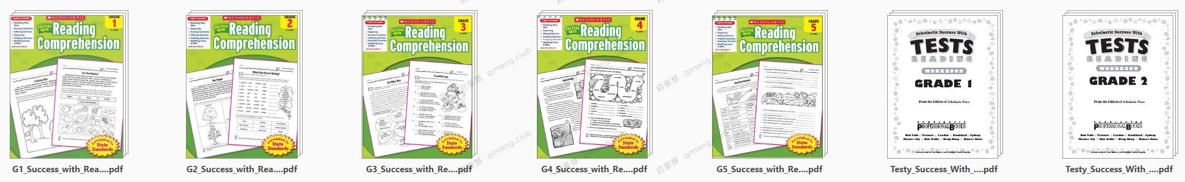让孩子阅读能力超过90%同龄人 《Success With Reading Comprehension》学乐阅读理解训练手册G1-G5
