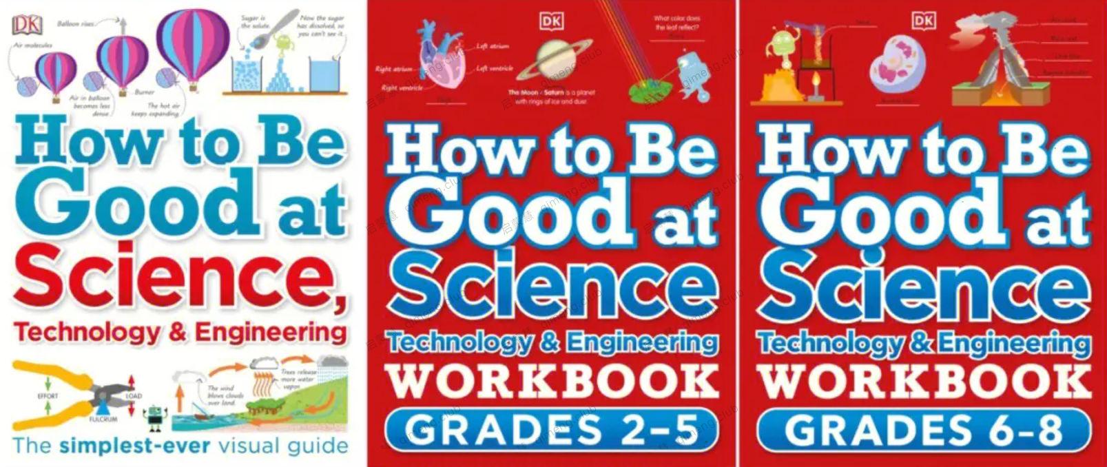 Dk 如何掌握科学、技术和工程《How to Be Good at Science》教程+2本练习册带答案