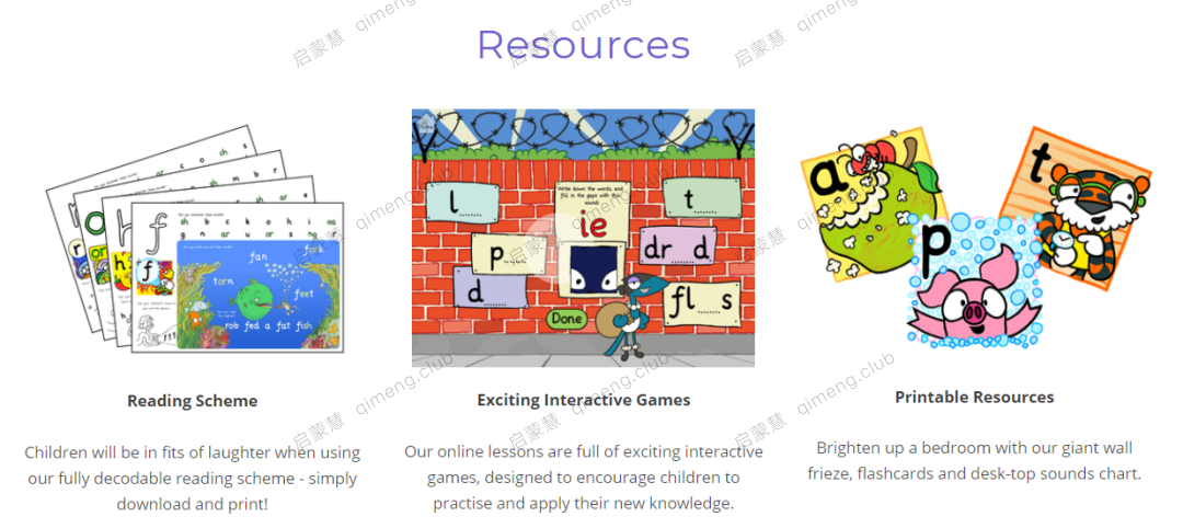 很多英国私立学校使用的拼读素材《Anima Phonics》海报+互动游戏+诗歌+拼读闪卡+拼写练习+阅读练习+教师评估手册
