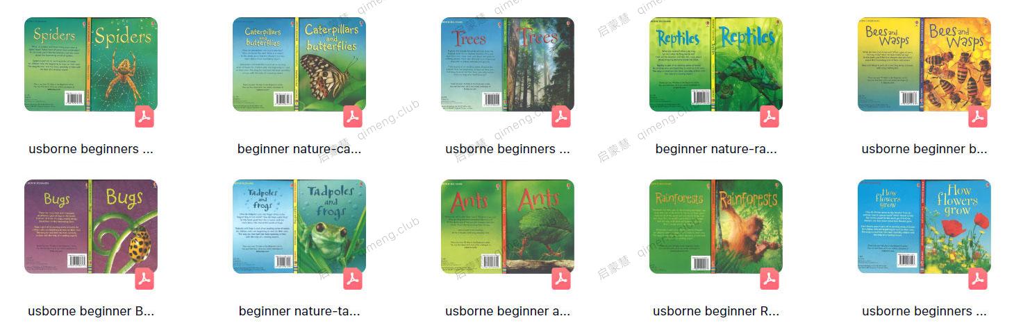 尤斯伯恩初探自然 《Usborne Beginners Nature》儿童科普入门书籍 6-12岁 10册PDF