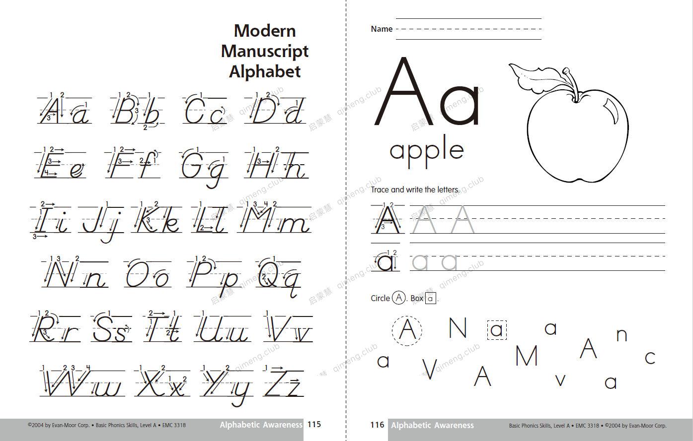 零基础学习必备Evan Moor 自然拼读练习册《Basic Phonics Skills》 Level ABC  3册 学龄前幼儿园小学1-2年级