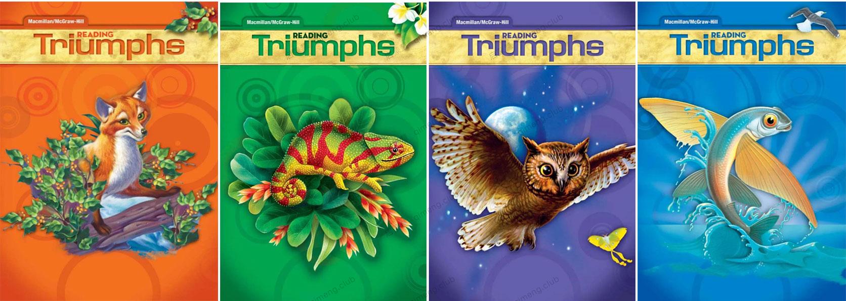 美国小学阅读教材《Reading Triumphs》Gk-G6共7级 学生用书+练习册+教师用书+音频+其他辅助教材