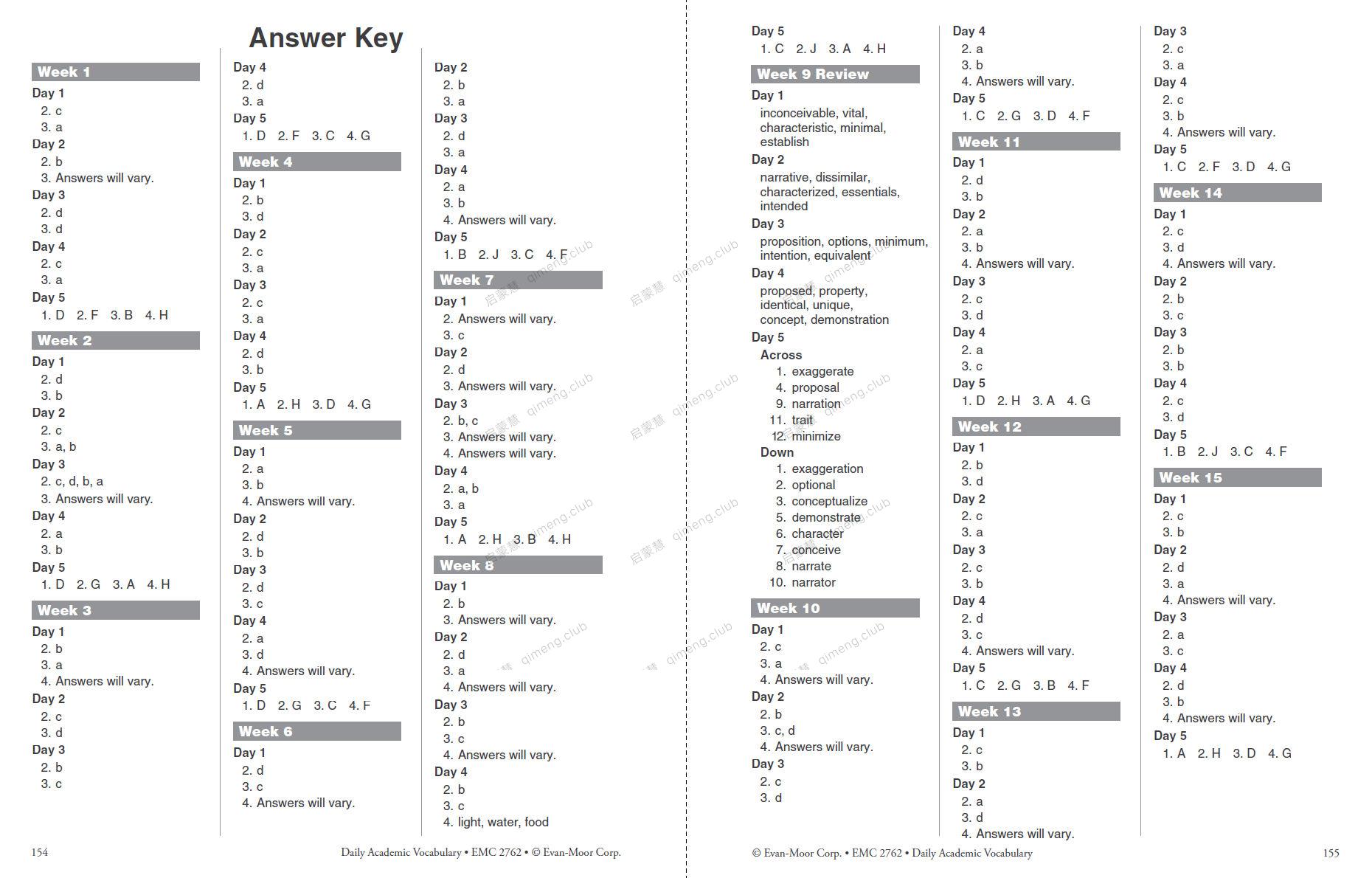 Daily系列的学术词汇练习册《Academic Vocabulary》G2-G6+共6册 带答案