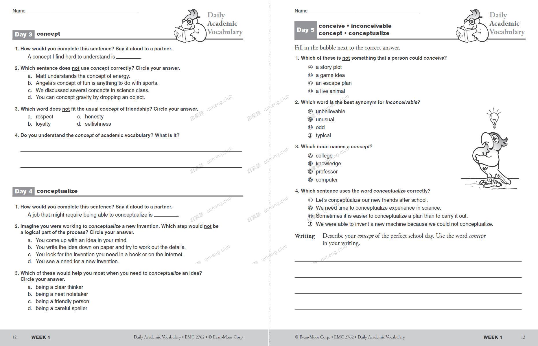 Daily系列的学术词汇练习册《Academic Vocabulary》G2-G6+共6册 带答案