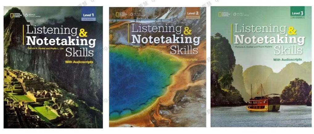 听力专项教材 由国家地理出品的《Listening & Notetaking Skills》全3册  教材PDF+视频+音频