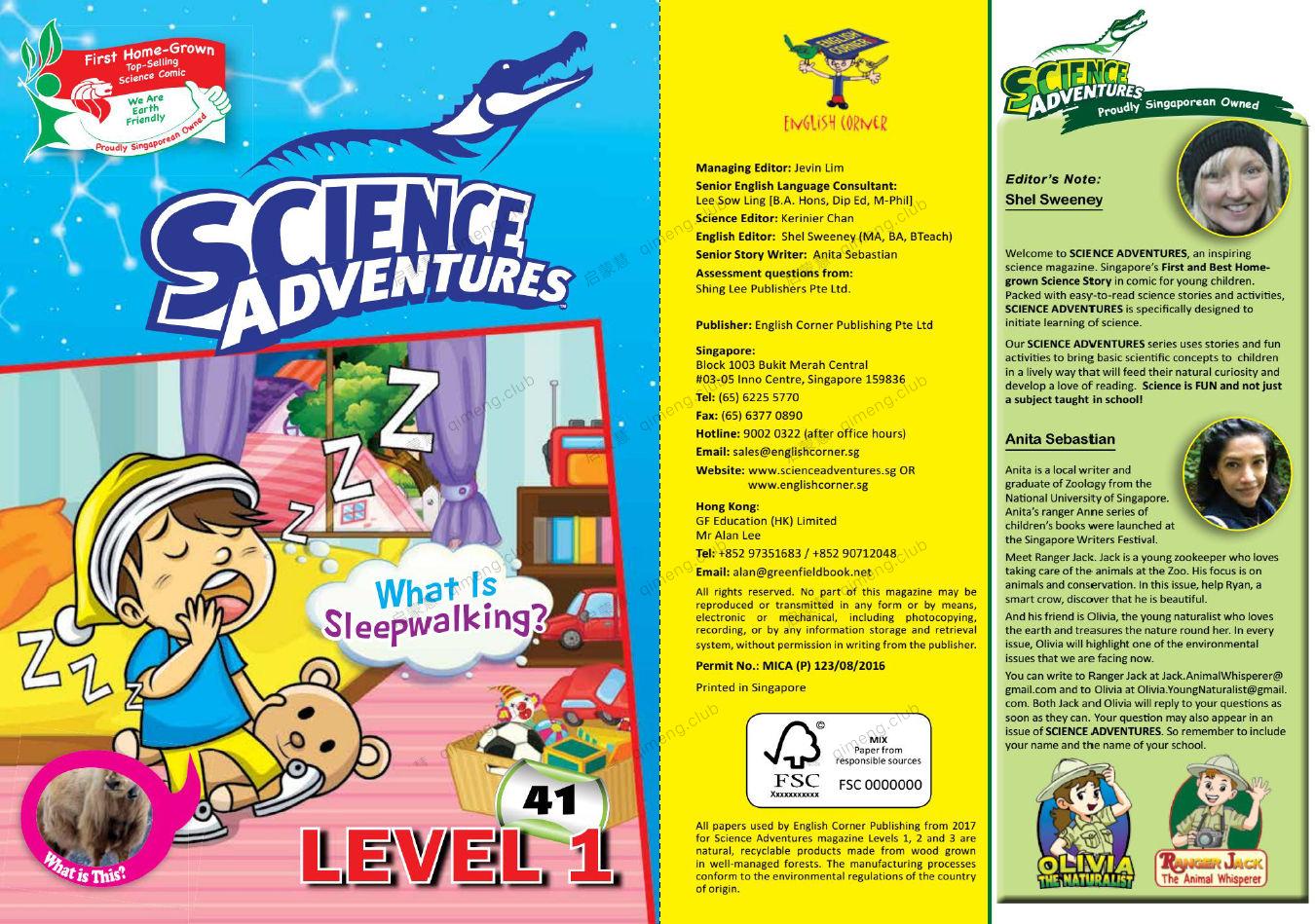 儿童科学漫画《Science Adventure》L1-3 英文原版科学绘本