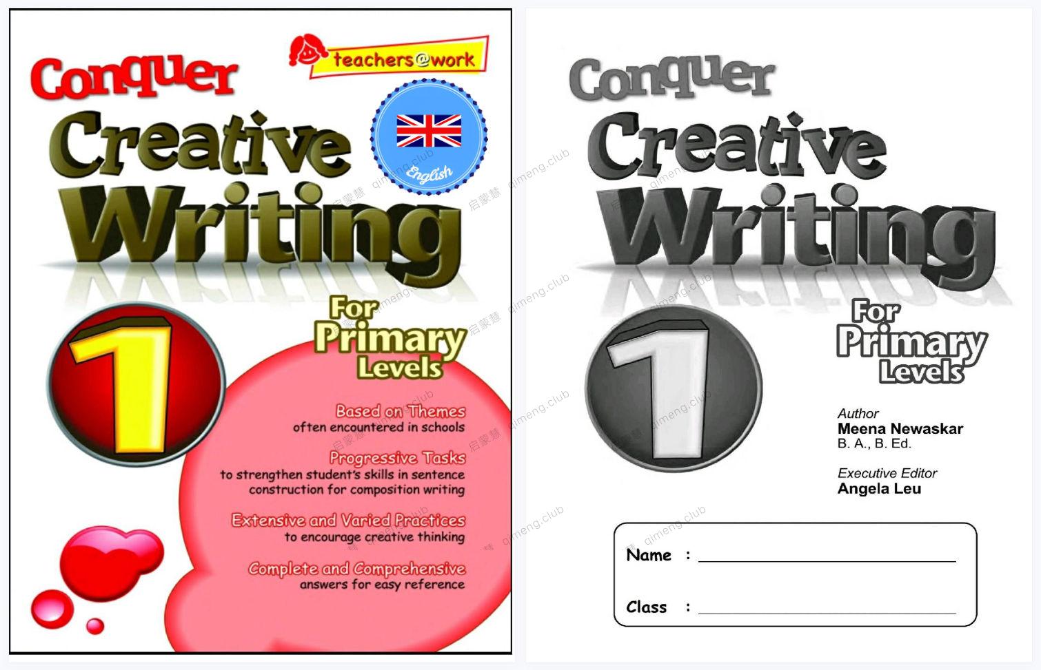 新加坡Conquer系列的写作教材《Creative Writing》6册，适合国内的孩子，像英语母语一样学写作