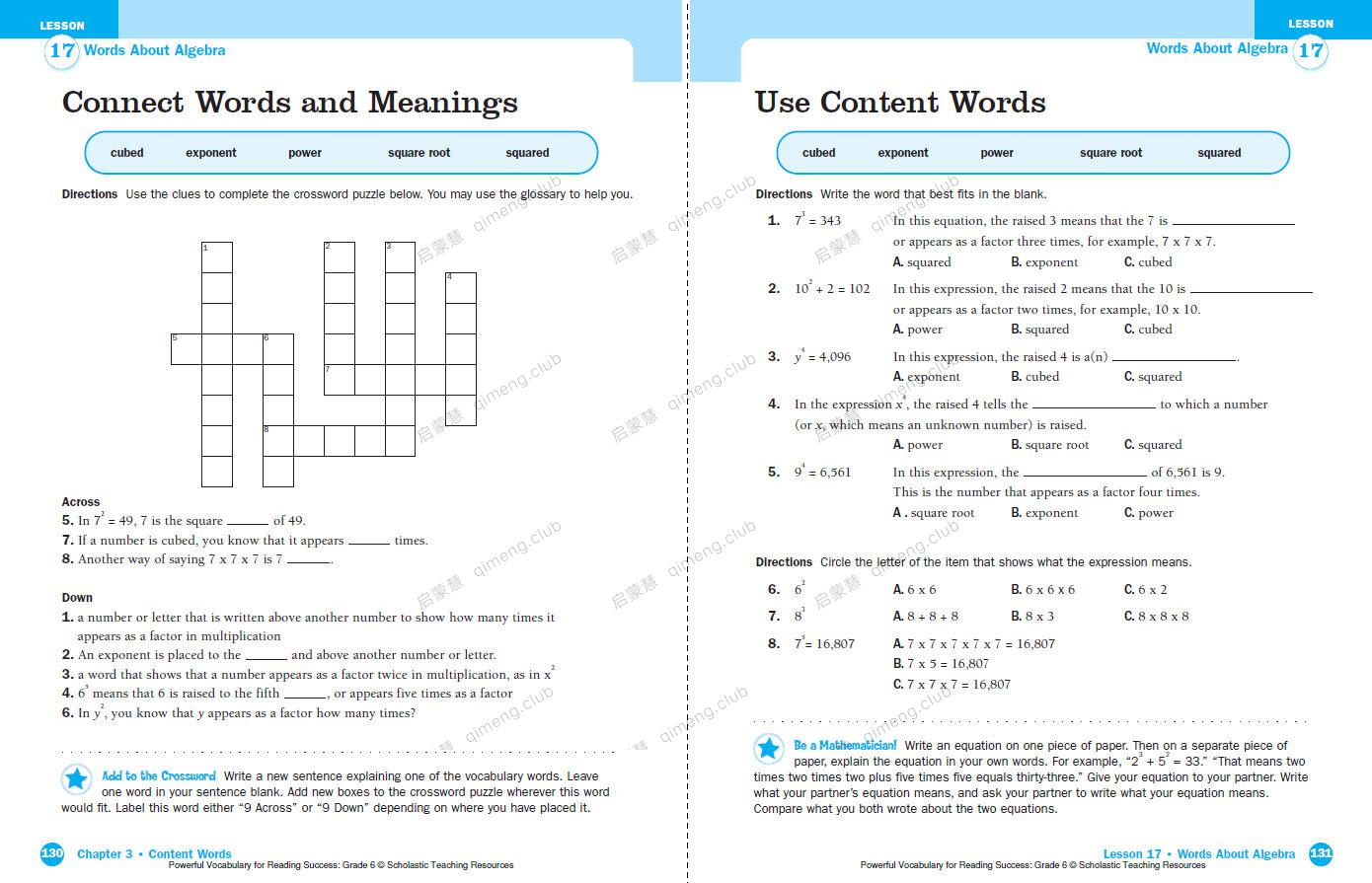 学乐小学高年级词汇提升阅读理解练习册《Powerful Vocabulary for Reading Success》G4-G6