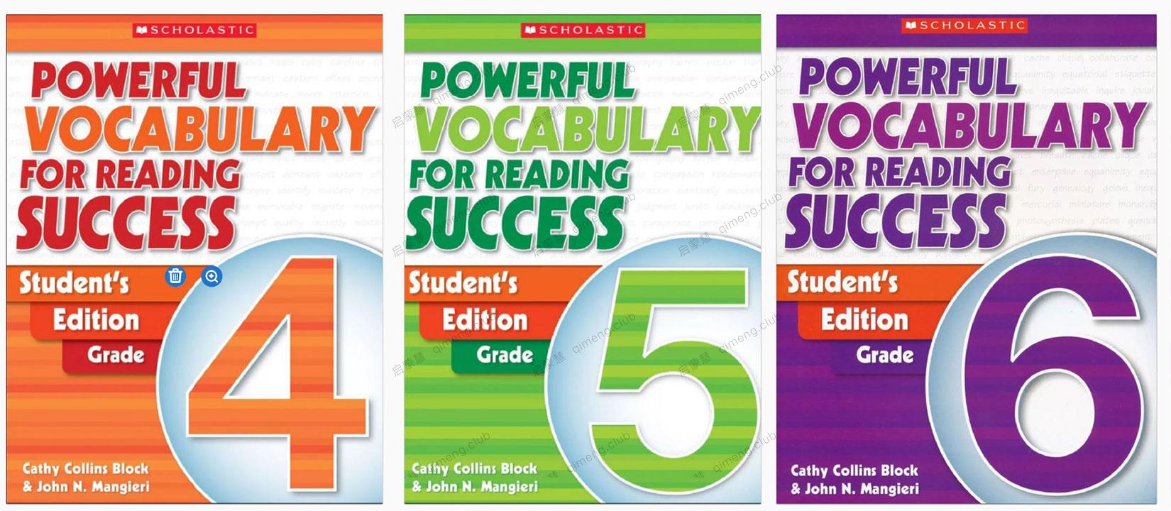 学乐小学高年级词汇提升阅读理解练习册《Powerful Vocabulary for Reading Success》G4-G6