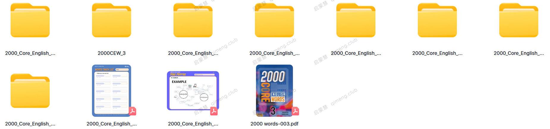 2000词《2000 Core English Words》全套资料，包含教材+音频+测试+答案