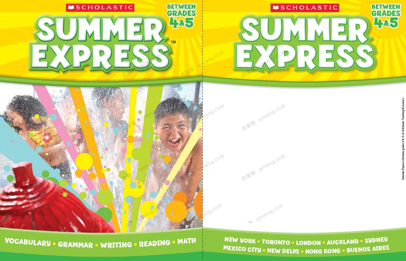 学乐暑期练习册《Scholastic Summer Express》Grade Pre-K-G8 共9本 从幼儿园用到小学毕业