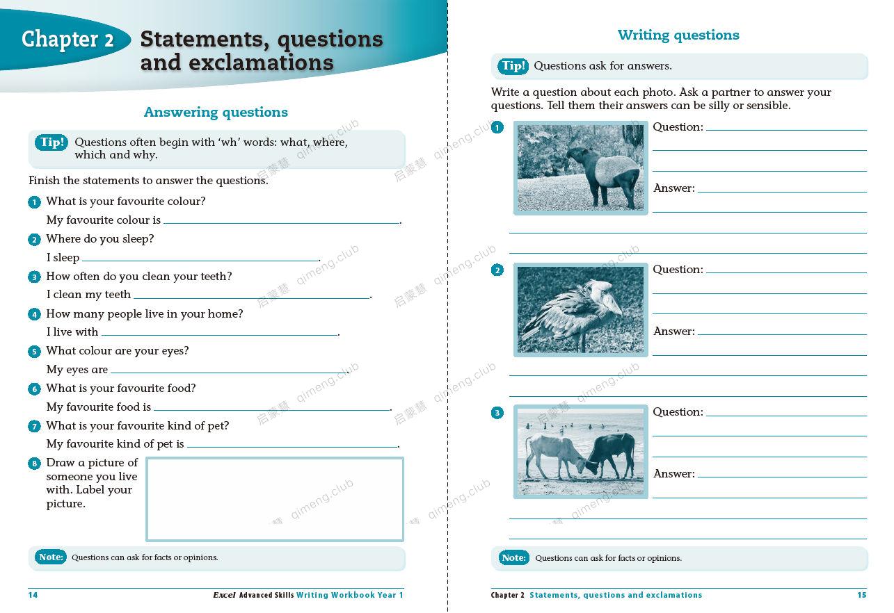 写作练习册《Writing Workbook》G1-6全6册带答案 来自澳大利亚的原版练习册