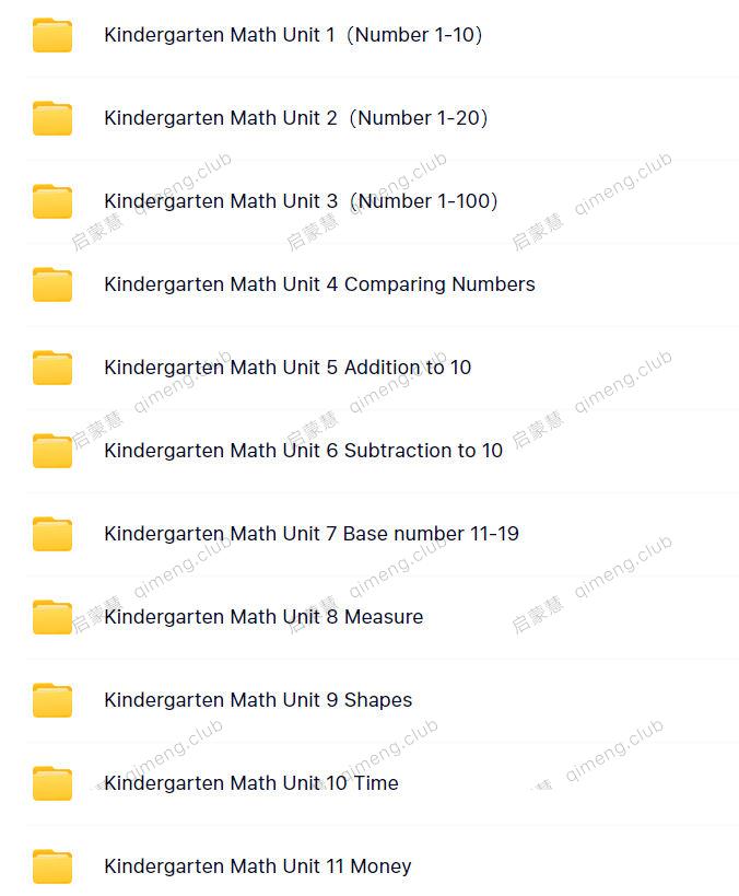 美国幼儿园著名趣味数学启蒙《Kindergarten Math made fun》11个主题数学练习册