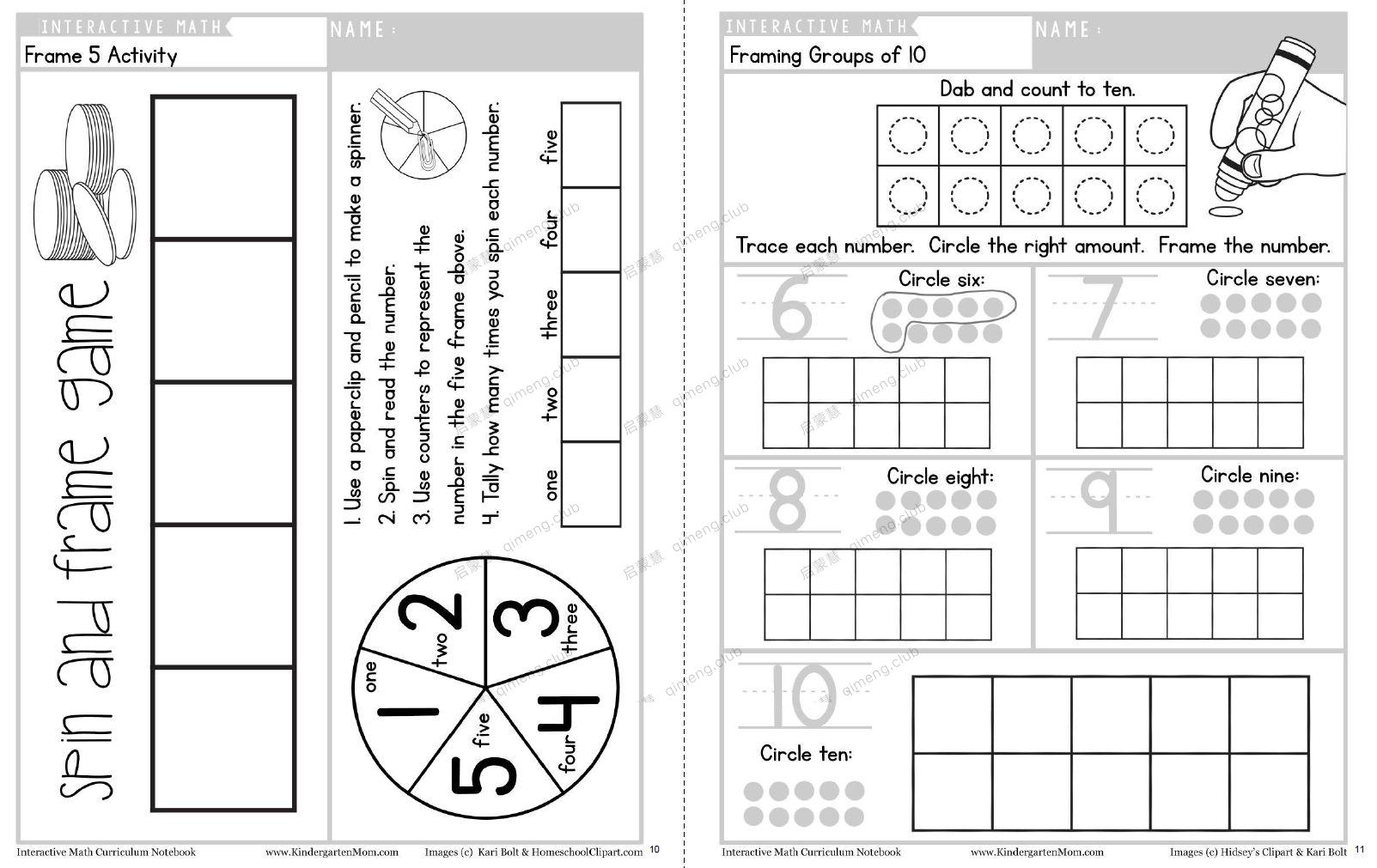 幼小衔接数学趣味动手练习册《Interactive Math Curriculum Notebook》家长省心搞定孩子数学启蒙