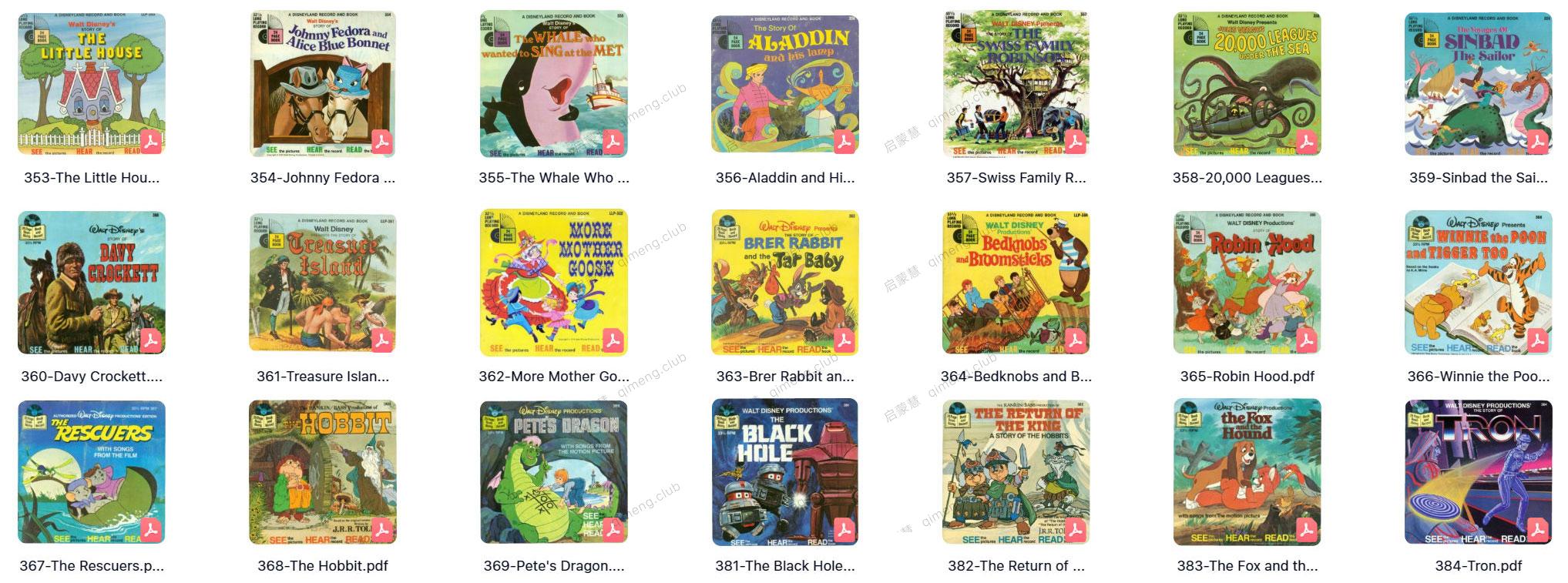 全球顶尖的教育品牌——迪士尼学而乐旗下的分级读物《迪士尼英语分级绘本》，共150册（PDF+MP3)
